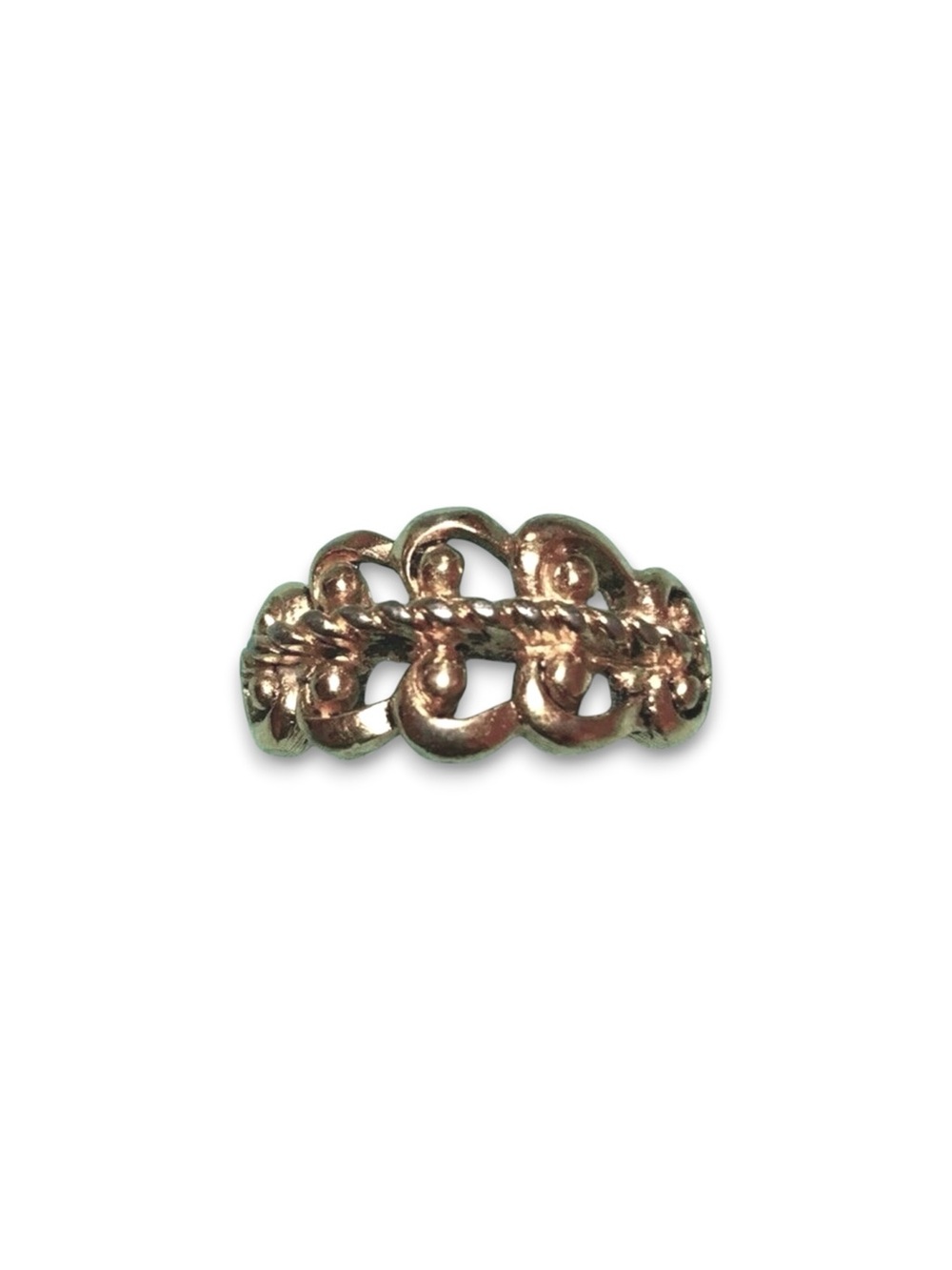 Vintage Avon Ring Size 6.5 Adjustable French Filigree Gold Tone 1970s Retro